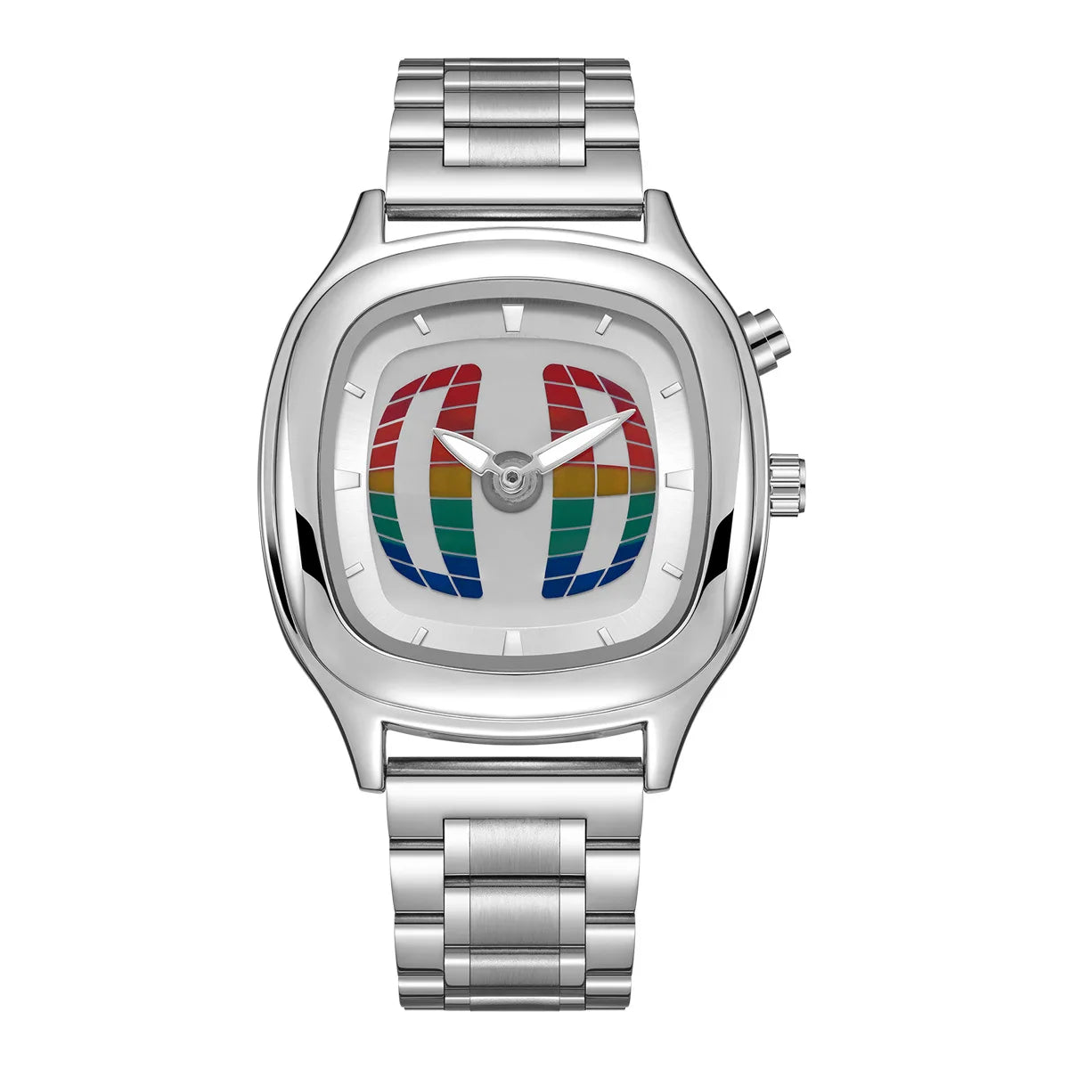 SQUARE AURORA watch, multicolour dial
